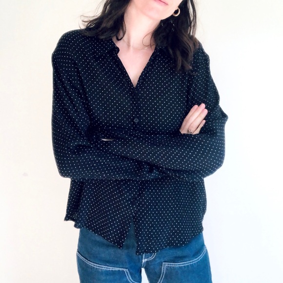 Polka dot silk button down - Picture 10 of 16